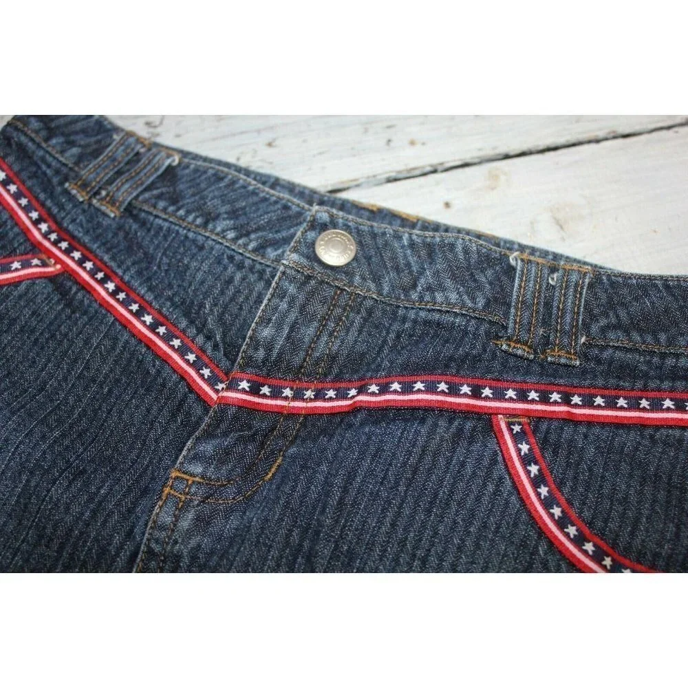 Old Navy Denim Skirt Size‎ 10 Trimmed with Stars